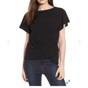 Leith black knotted top.